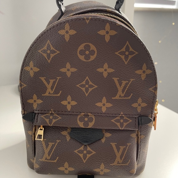 Louis Vuitton Mini Palm Springs Leather Monogram Backpack - Picture 1 of 6